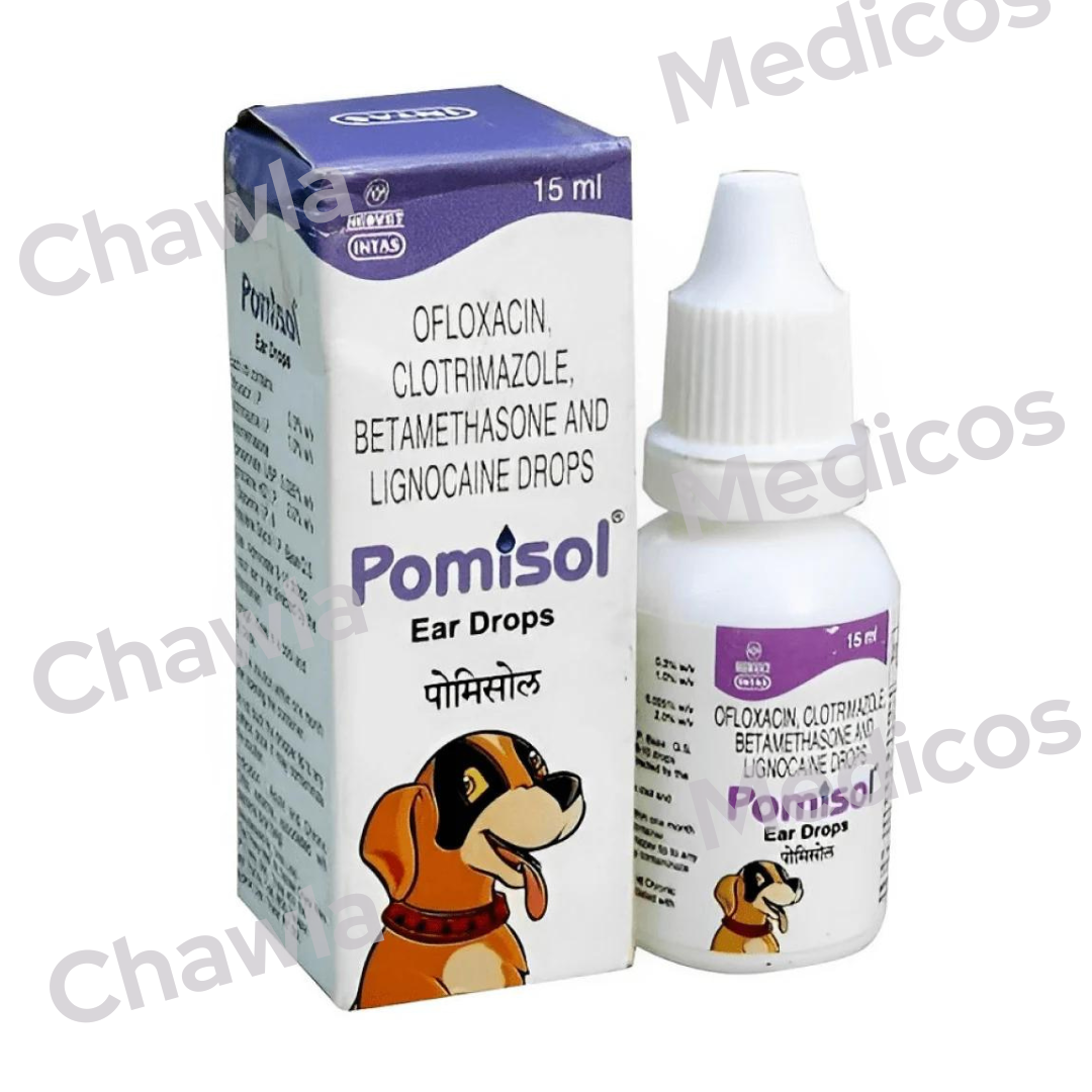 POMISOL EAR DROPS 15ML(Ofloxacin)